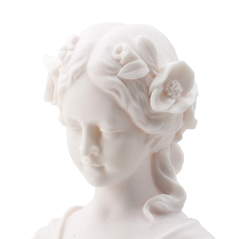Busto De Dama Tipo Marmol En Blanco