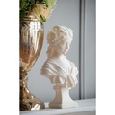 Busto De Dama Tipo Marmol En Blanco