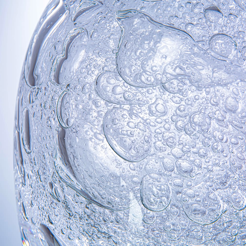 FLORERO DE VIDRIO CLEAR CON TEXTURA GRANDE