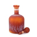 BOTELLA DE VIDRIO PULIDO COLOR TERRACOTA PEQUEÑA