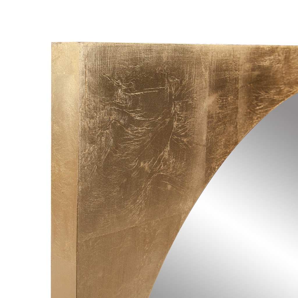 ESPEJO DE MADERA OVALADO DORADO