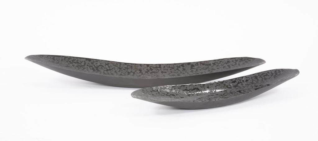 CENTRO DE MESA DE METAL GLOSSY EN NEGRO GRANDE