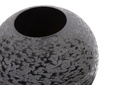 FLORERO DE METAL REDONDO GLOSSY EN NEGRO