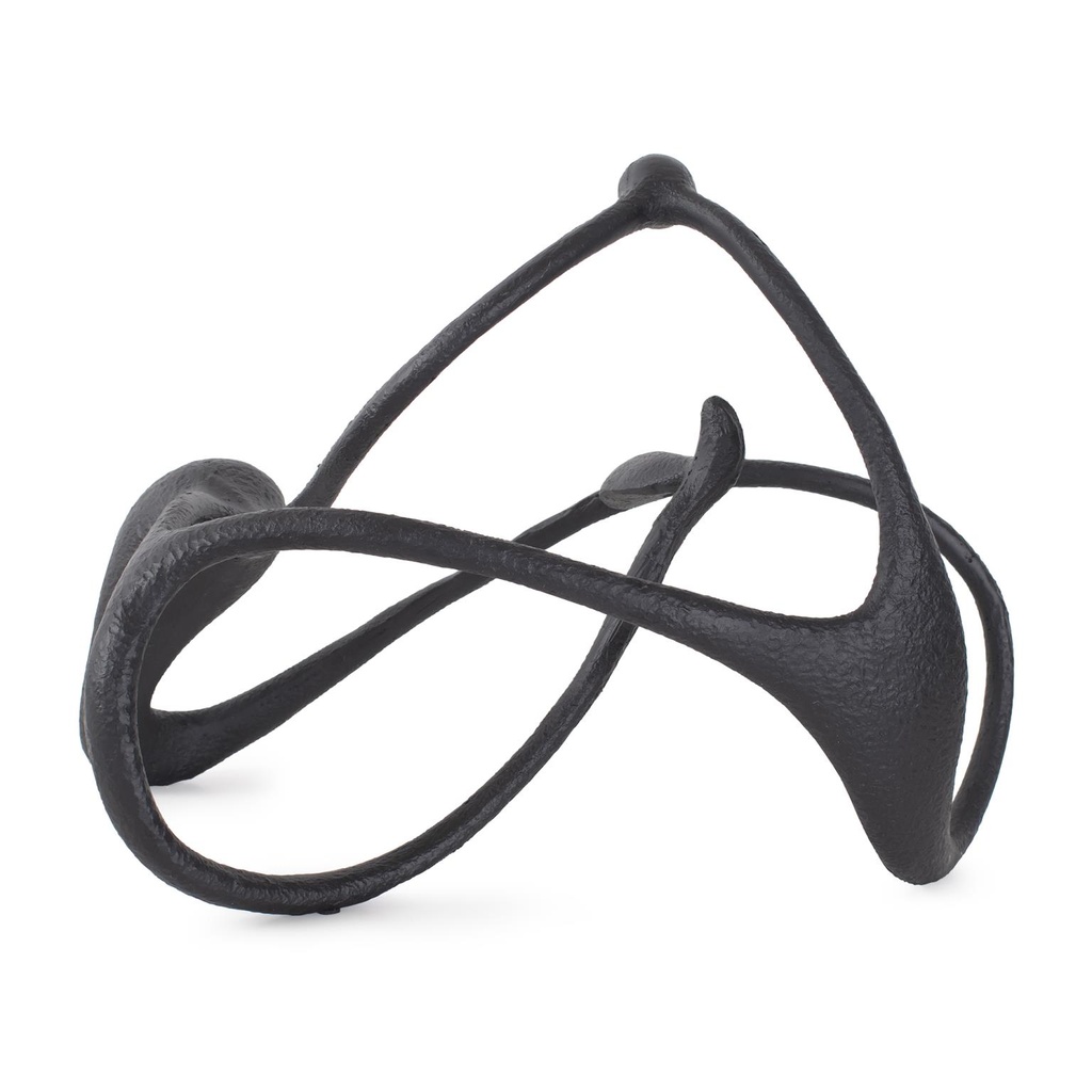 ESCULTURA DE METAL ABSTRACTA NEGRA