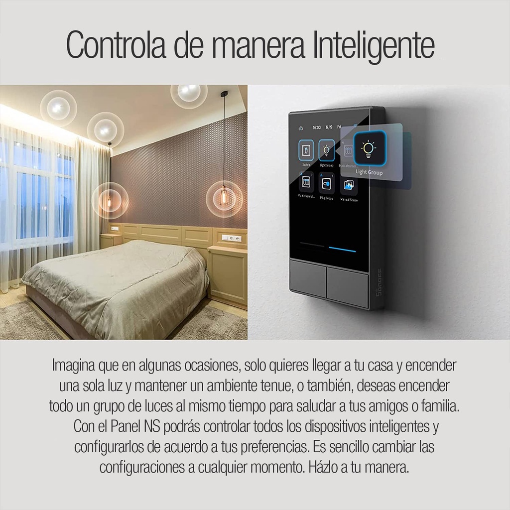 NS PANEL SMART WIFI (PANEL TACTIL Y 2 BOTONES)