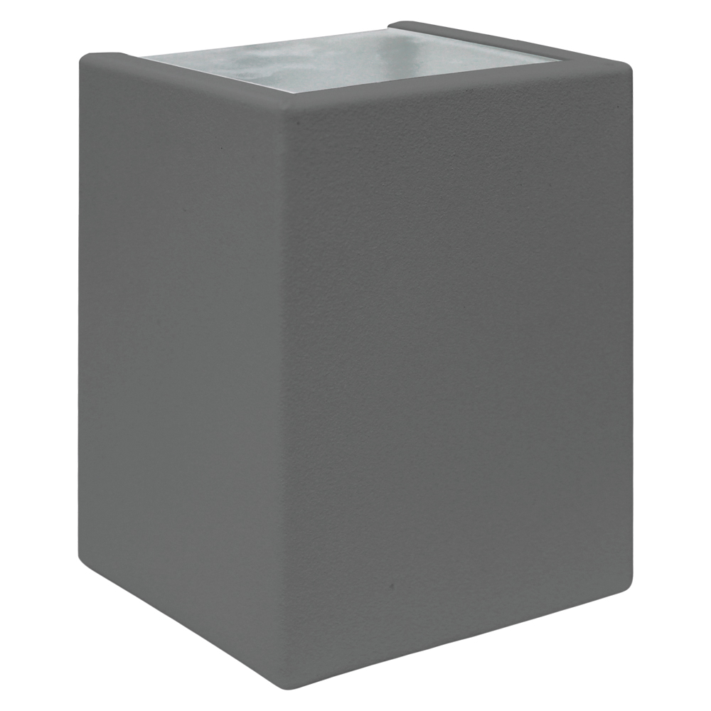 Aplique Pared Bid. Interior 1L G9 Rect. Gris (120x80)Mm Ip41