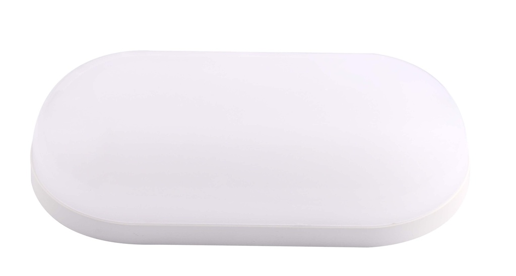 Lamp.Led Barco P/Techo-Pared Ovalado Plastico Blanco 15W 3K (200X100X50.5Mm) Ip65