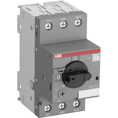 Guardamotor 3F MS116-6.3 - 4…6.3A - 50kA/230Vac - 18kA/440Vac, ABB