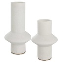 Set2 Floreros Modernos Tipo Piedra Blancos