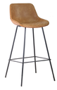 Silla Bar Doha Patas Metal Cuero Sintetico Camel Map/4 (65Cm Alt.)