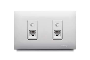 Toma Tf Doble Blanco Veto Vive