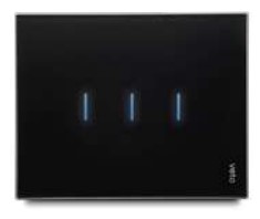 Conmutador Inteligente Triple Wifi Plura Smart Negro