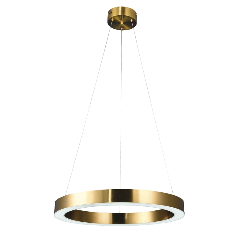 Lamp. Colg Led T/Anillo 3K Dorado Iron 40Cm