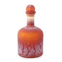 BOTELLA DE VIDRIO PULIDO COLOR TERRACOTA PEQUEÑA