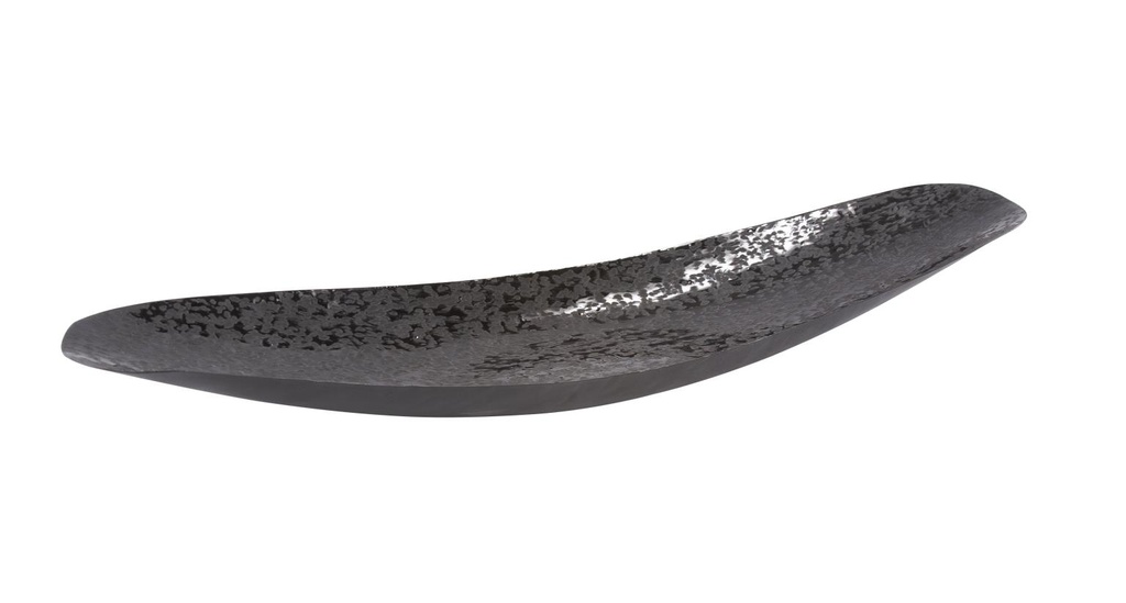 CENTRO DE MESA DE METAL GLOSSY EN NEGRO GRANDE