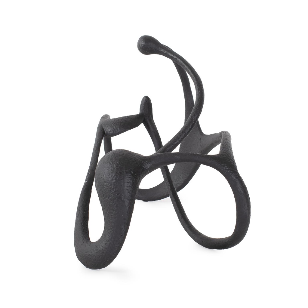 ESCULTURA DE METAL ABSTRACTA NEGRA