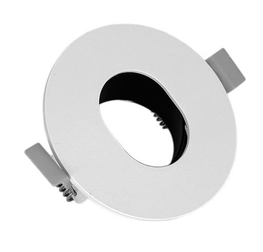 [010148 | 2012-U blanco] O.b. GU10 Emp. Movil Red. Pinhole "U" Alum. Blanco (D88xP75)mm