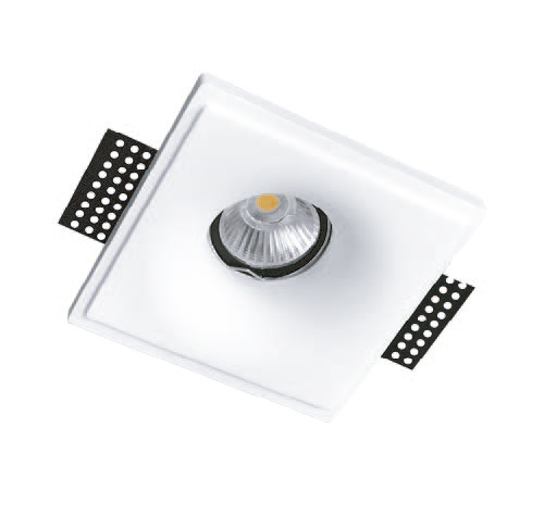 [010270 | GC-1005] O.B. Emp. Gu10 Cuad. Yeso Blanco (120X45Mm)