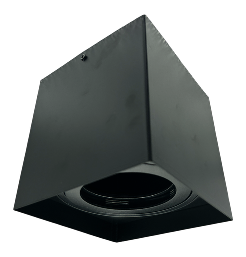 [010378 | TS-154BK] O.B. Sobr. E27 Par30 C/Corto Rect. Aluminio Negro (D140X140X150Mm)