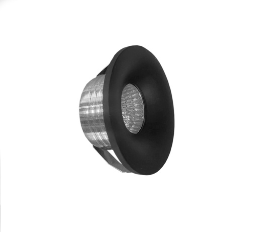 [010487 | KZ-OTS-1210-3BK] O. Dragon Led Red. Aluminio Negro 3W 3K (D48X24Mm)