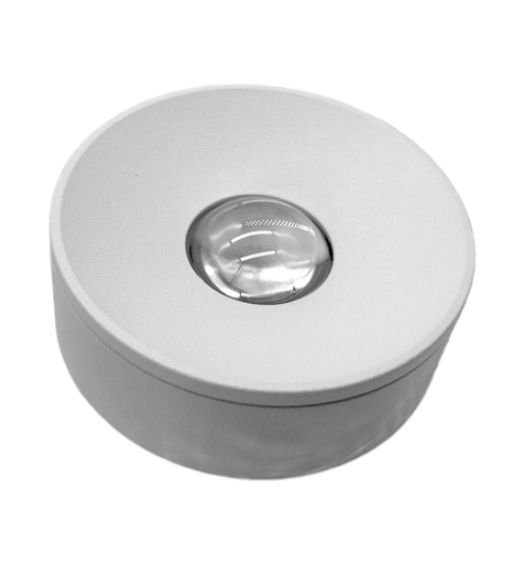 [010492 | Cabinet R3W-WH] O. Dragon Led Sob. Red. Aluminio Blanco 3w 3k 300lm (110-130)v(D60X22)mm Ip20
