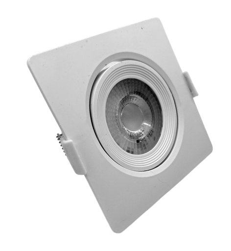 [010551 | 02DL-AP3-R5W-3000K-SQUARE] O.B. Led Movil Cuad. Blanco 5W 3K 100-240Vac (90X90Mm)