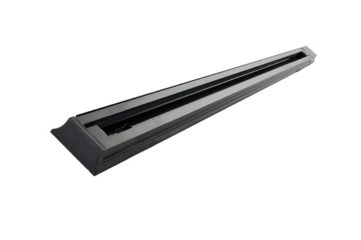 [010736 | 2 Track-2M-bk] Riel P/Spot Alum. Negro 2mts 2vias