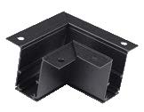 [010969 | T2205L] Conector Emp. L P/Riel Magnetica Negro (85x85x46)mm