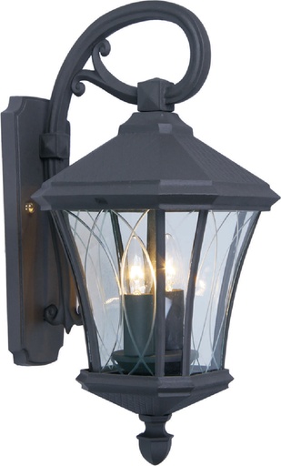 [022008 | 011-WD Negro] Farol Pared 1L E27 Mediterraneo (500X240Mm)
