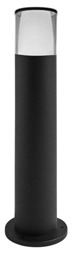 [034002 | B2619-H600] Bolardo 1L E27 Red. Aluminio Negro+Pvc Blanco-Transp (D90X600)mm Ip54