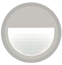 [034258 | LBD1612-2X 2w 3k] Aplique Pared Sob. 2W 3K Redondo 12.5X3Cm Blanco