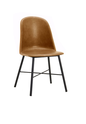 [161011 | 9336 M/4] Silla Cuero Sintetico Patas Metal Map/4 Cm