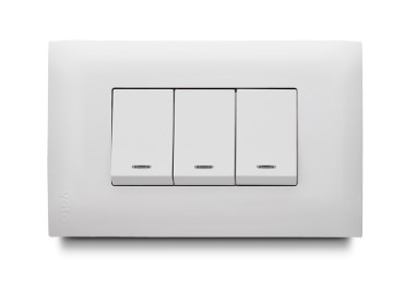 [176309 | VIV19246] Conmutador Triple Balancin Ancho Blanco Veto Vive