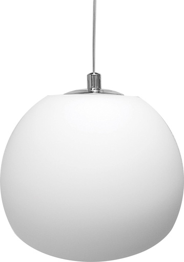[180208 | K105-opal] Lamp. Colg. 1L G9 Globo Achatado Vidrio Opal (150Mm)