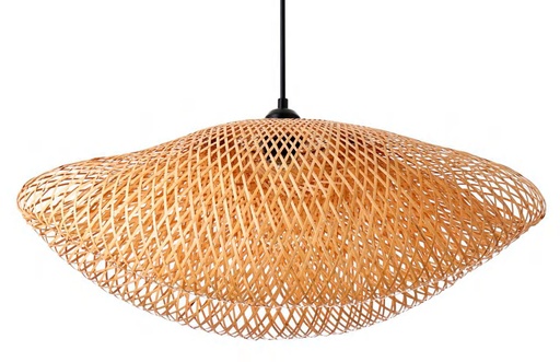 [181916 | DD-7153 SMALL] Lamp. Colg. 1L E27 Bamboo Natural (500X330X180Mm)