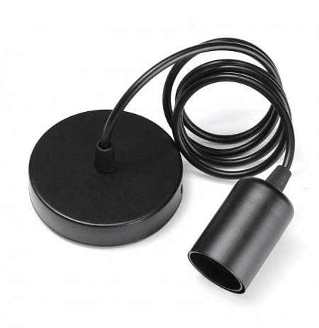 [182011 | BW2-E27-100mm-BK] Boquilla Colg. Normal 1M Negro