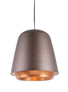 [200125 | LT77821 CF B6] Lamp. Colg. 1L E27 Alum. 35X31Cm Coffe+Cooper
