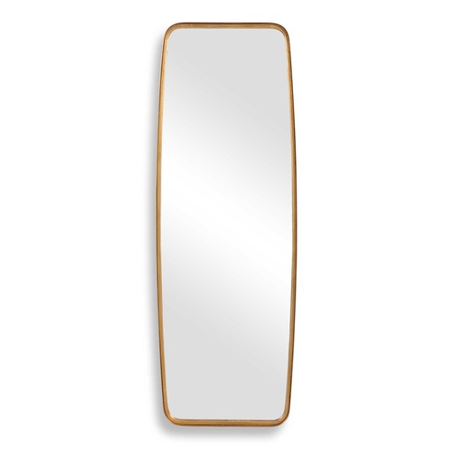 [151262 | W00517] ESPEJO RECATNGULAR DE METAL DORADO 53x152cm