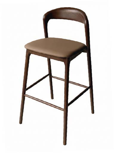 [161106 | BM022#] Silla Bar Cafe+Madera Fresno (H100x75)cm