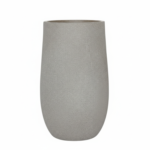 [155156 | LT14782-3S T2] Maceta Fibra Barro Cono Alto Mediana (34.5x34.5x55)cm P188 Cafe