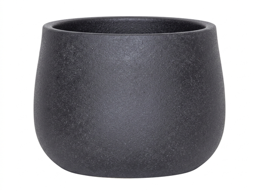 [155167 | LT14918-3S T1] Maceta Fibra Barro Redonda Pequena (22x22x22)cm P190 Black Wash