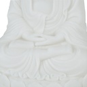 FIGURA DE RESINA DE BUDA COLOR BLANCO