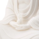 FIGURA DE RESINA DE BUDA SENTADO COLOR BLANCO
