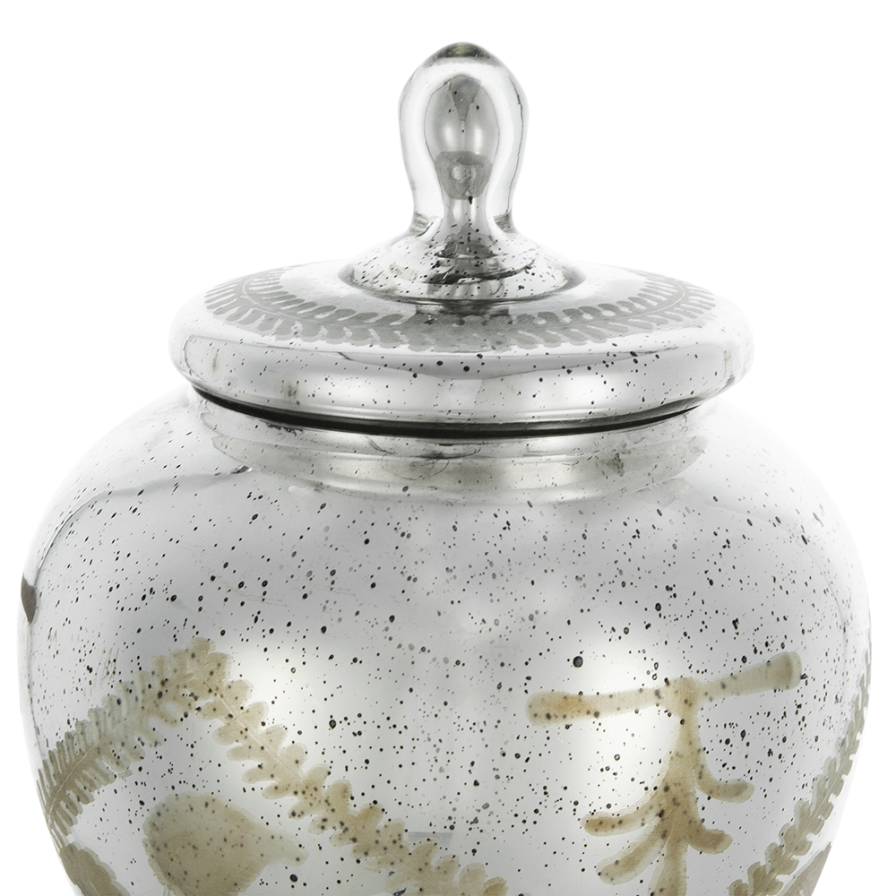 Tibor Grande De Vidrio Dorado 
