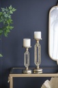 Candelabro Moderno Oro De Metal Pequeno