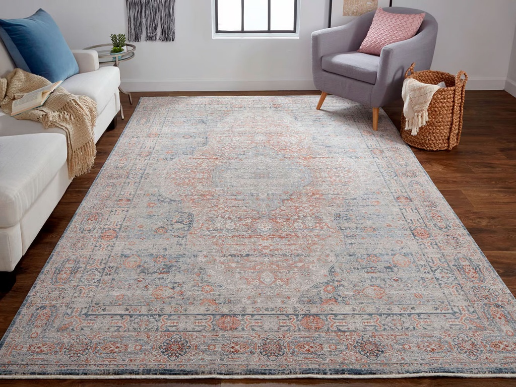 Alfombra (2.38X3)M Color Rust /Azul Marquette