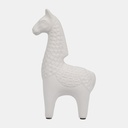 FIGURA DE CERAMICA DE ALPACA BLANCA