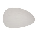 PLATO DE CERAMICA ASIMETRICO BLANCO MATE