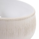 TAZON DE CERAMICA CON TEXTURA BLANCO