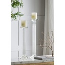 CANDELABRO DE CRISTAL TIPO COLUMNA GRANDE